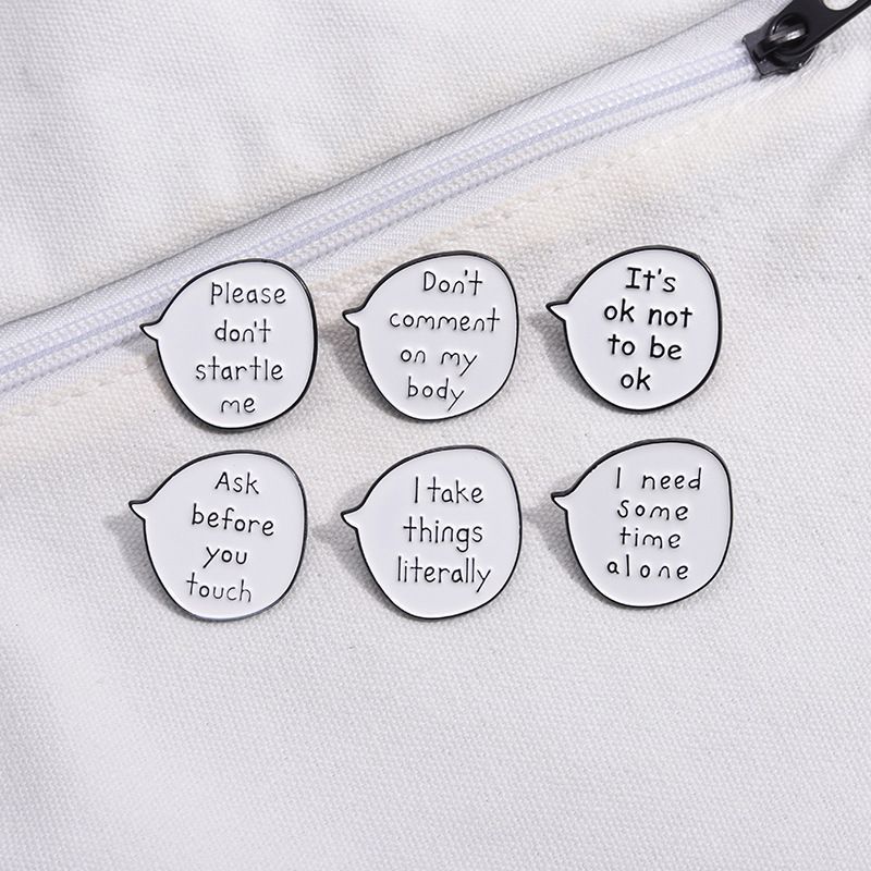 Cartoon Style Modern Style Letter Alloy Stamping Stoving Varnish Plating Women's Brooches
