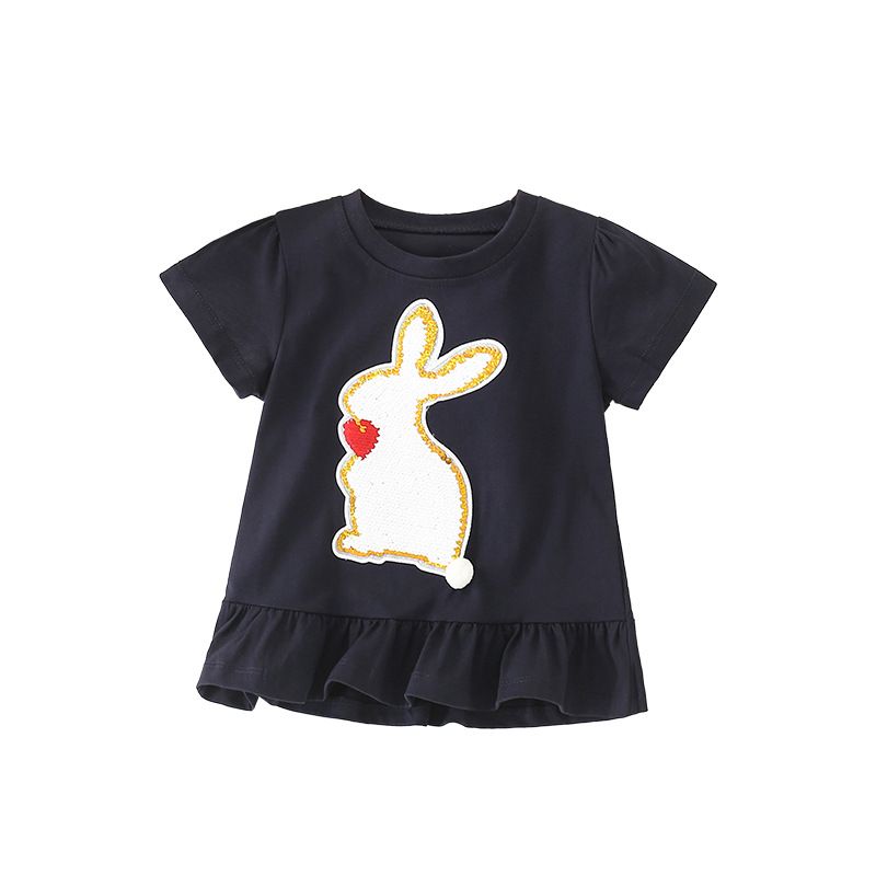 Simple Style Cartoon Cotton T-shirts & Blouses