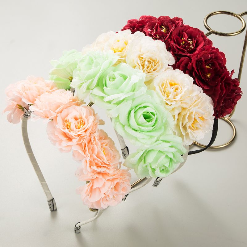 Women's Elegant Vacation Classic Style Flower Alloy Cloth Hair Band