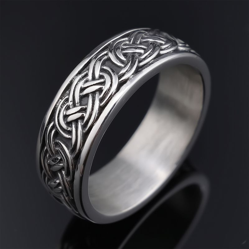 Hip-Hop Streetwear Geometric 304 Stainless Steel Men's Rings