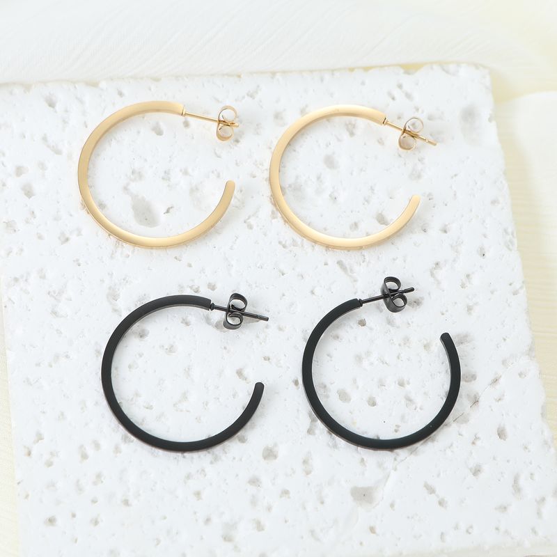 1 Pièce Style Simple Forme C Alliage Boucles D'Oreilles