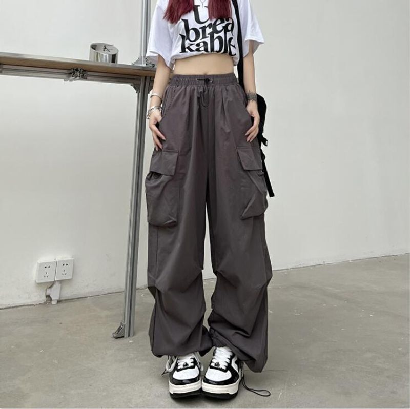 Women's Daily Street Casual Solid Color Full Length Cargo Pants