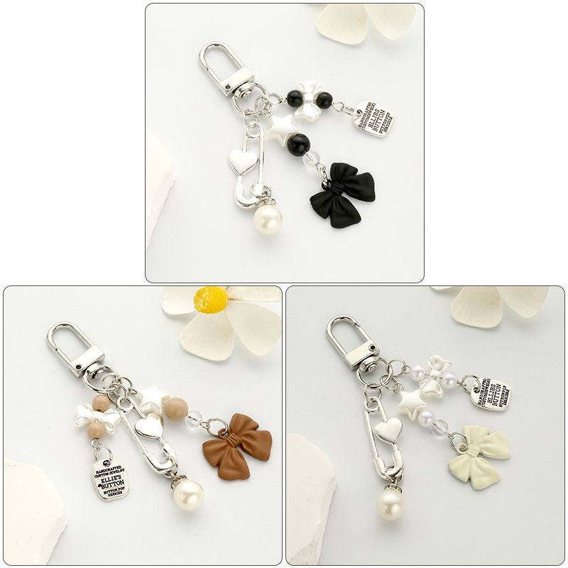 Simple Style Color Block Alloy Printing Keychain