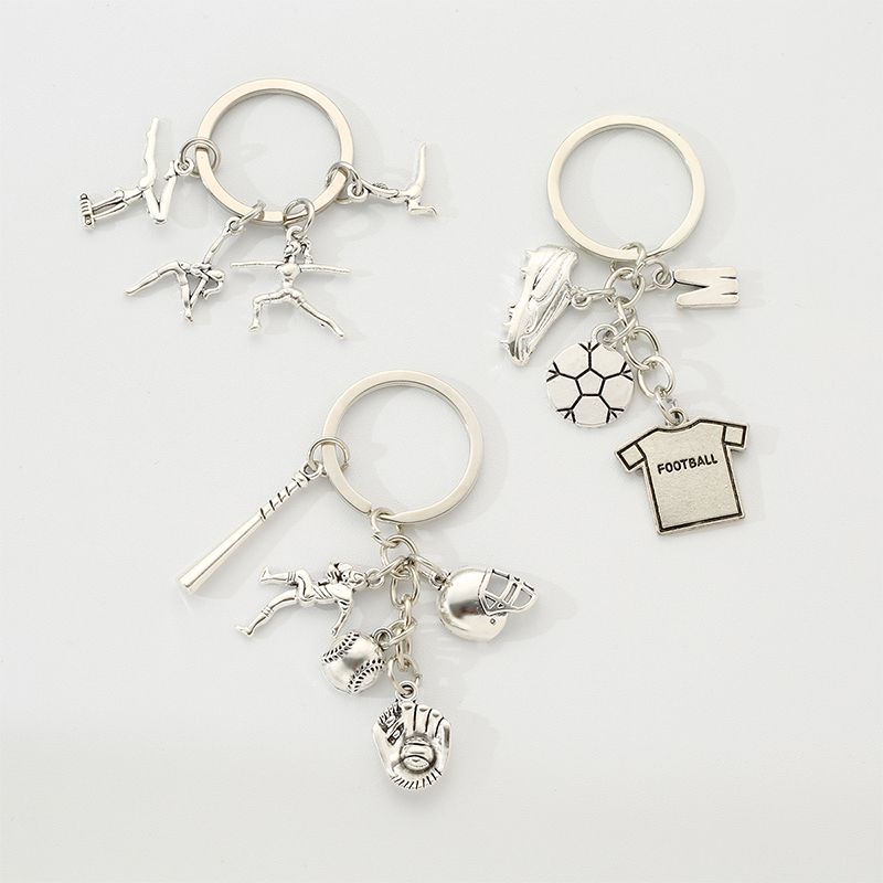 Simple Style Solid Color Alloy Keychain