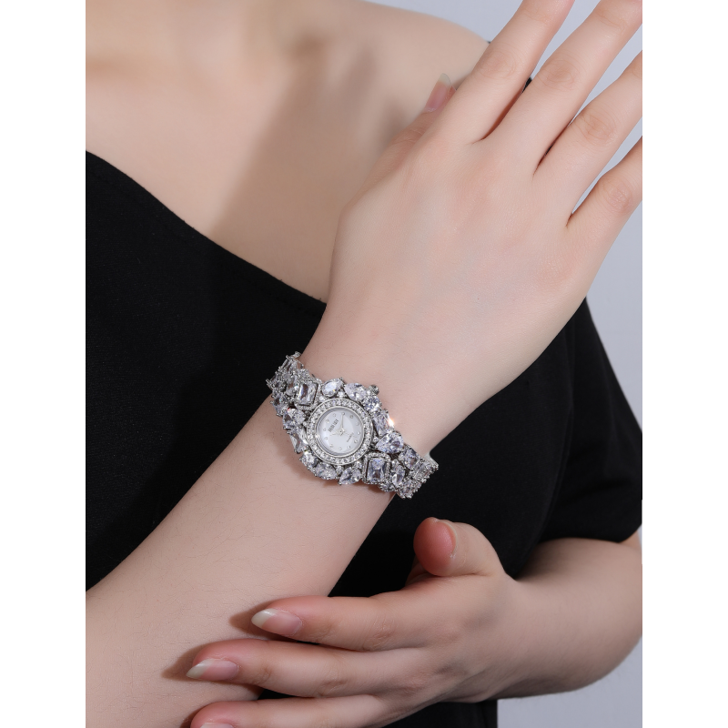 Elegante Glamour Lujoso Color Sólido Hebilla De Torno Electrónico Relojes De Mujer