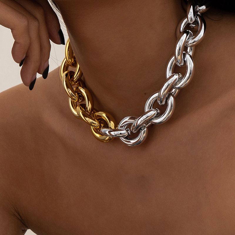 Wholesale Jewelry Simple Style Classic Style Color Block Plastic Chain Necklace
