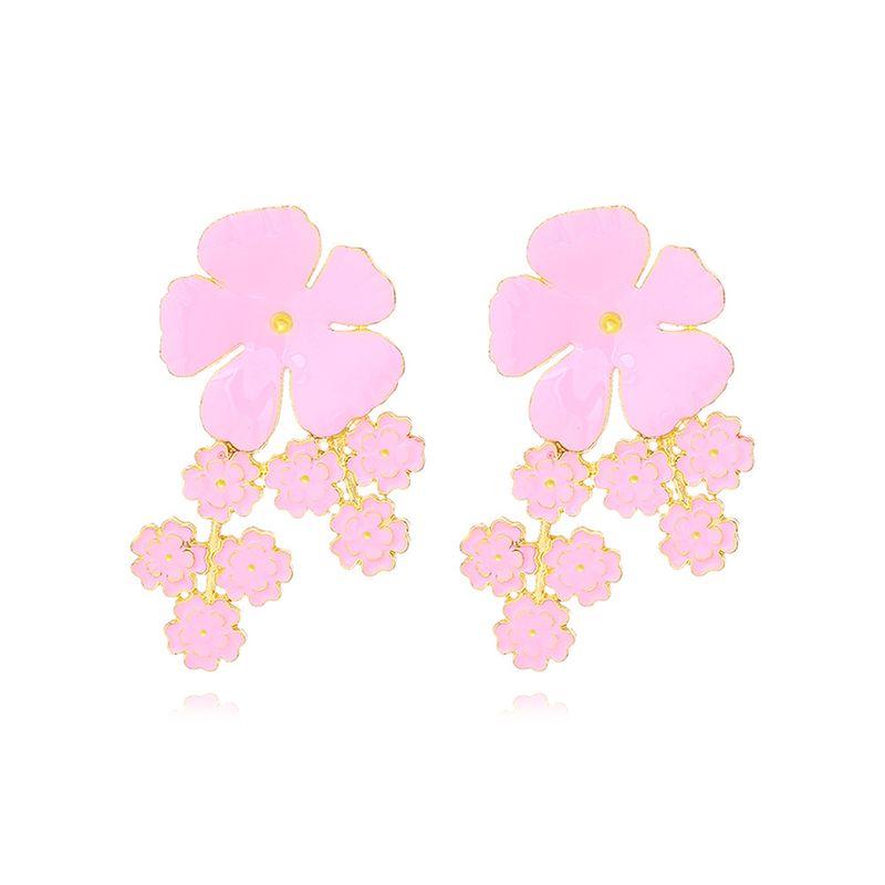 1 Pair IG Style Sweet Flower Enamel Zinc Alloy Ear Studs