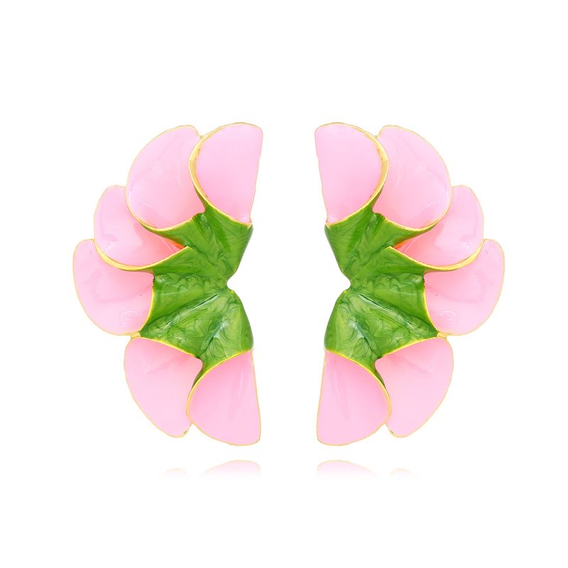 1 Pair IG Style Sweet Flower Enamel Zinc Alloy Ear Studs