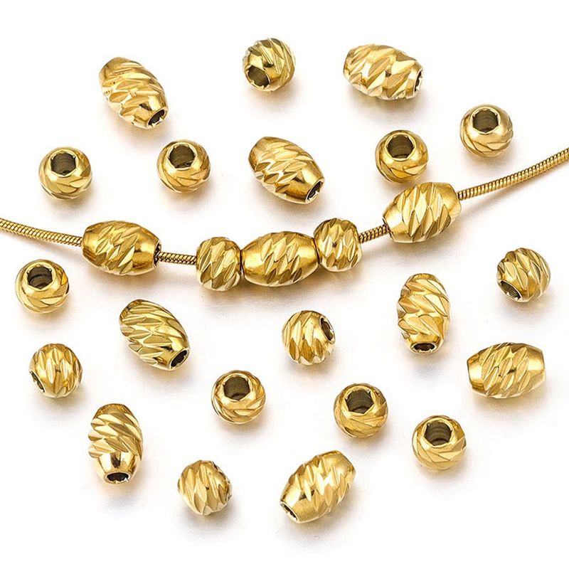 10 PCS/Package Diameter 5mm Hole 2~2.9mm 304 Stainless Steel Solid Color Polished Beads