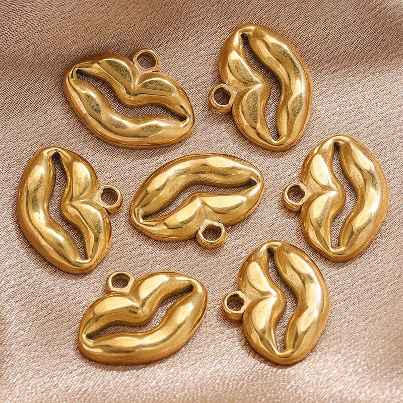 5 Pieces 304 Stainless Steel Lips Pendant