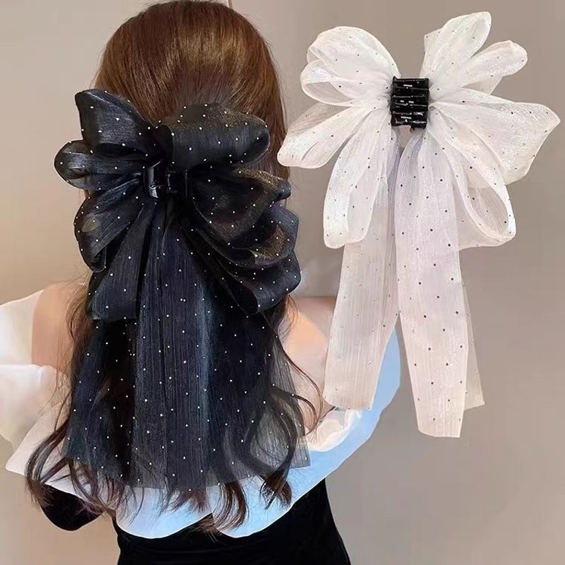 Women's Simple Style Classic Style Bow Knot Plastic Gauze Hair Claws