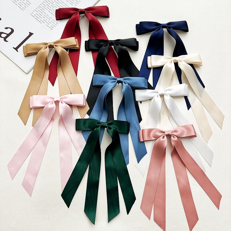 Women's Simple Style Bow Knot Ribbon Hair Clip