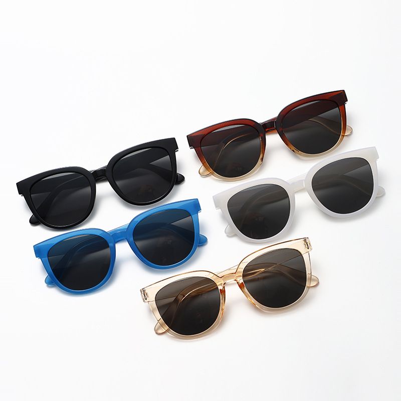 Streetwear Solid Color Pc Oval Frame Full Frame Women's Sunglasses