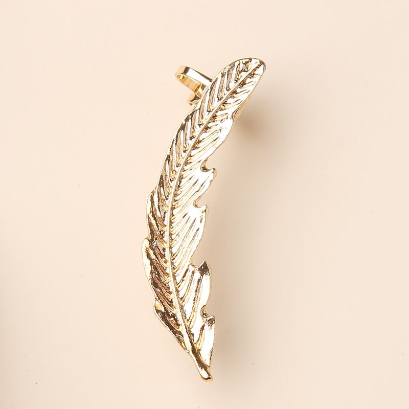 1 Piece Romantic Pastoral Feather Plating Alloy Gold Plated Ear Studs
