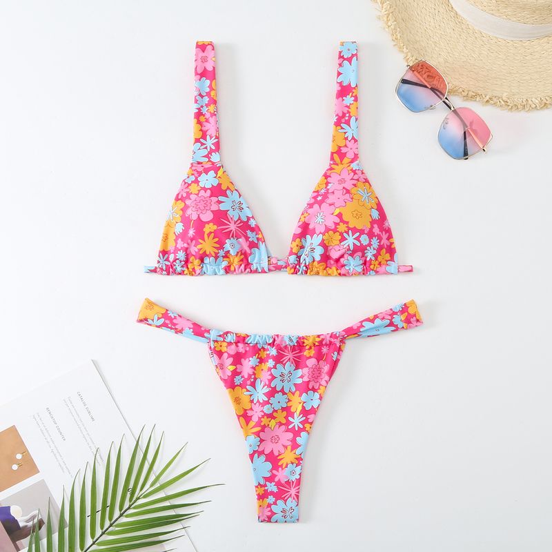 Mujeres Floral Ditsy Juego De 2 Piezas Bikinis Traje De Baño