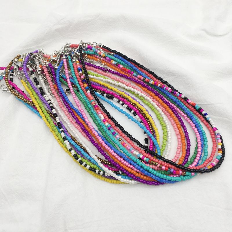 Großhandel Schmuck Ethnischer Stil Bohemien Klassischer Stil Geometrisch Glas Perlen Halskette