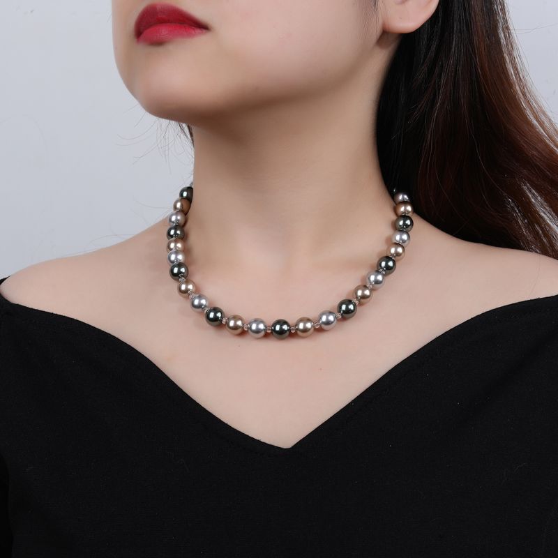 Wholesale Jewelry Elegant Glam Round Artificial Pearl Beaded Necklace
