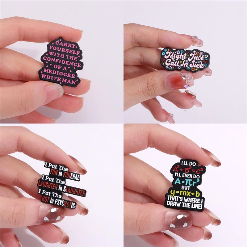 Cartoon Style Cute Cowboy Style Letter Alloy Stamping Stoving Varnish Plating Unisex Brooches