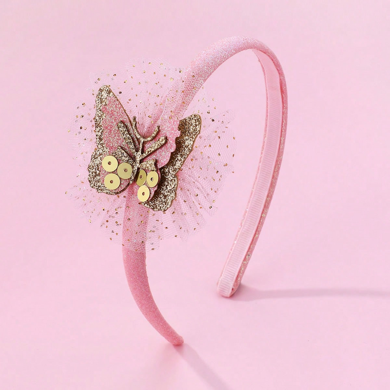 Mädchen Süß Romantisch Süss Schmetterling Paillette Synthetisches Garn Spitze Haarband