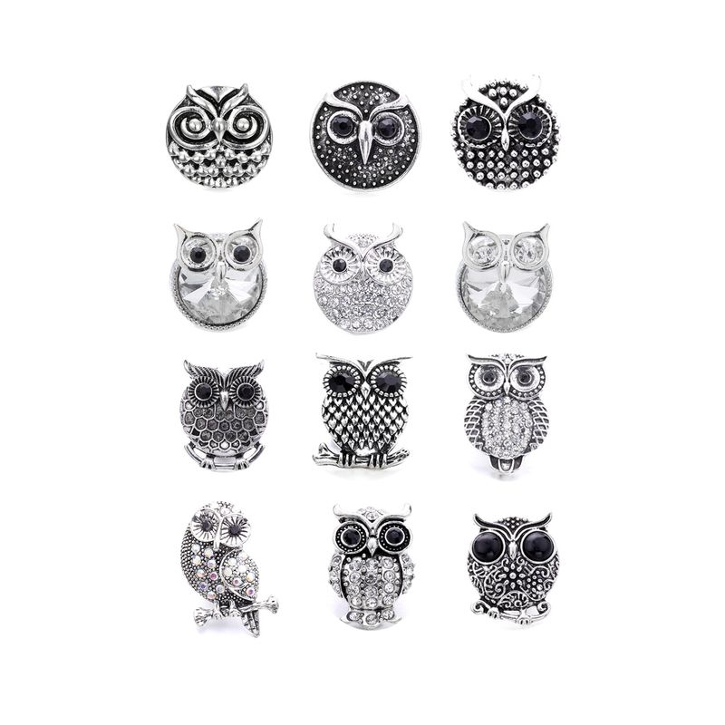 1 Piece Alloy Owl Pendant Jewelry Buckle