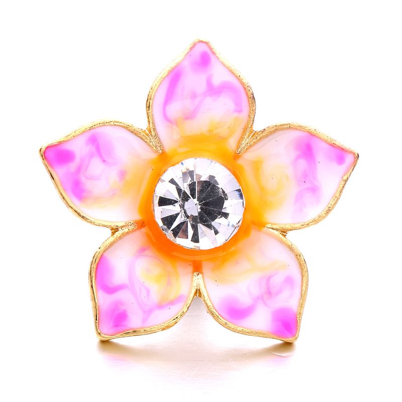 1 Piece Alloy Artificial Diamond Flower Pendant