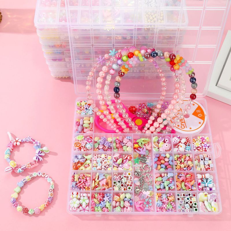 1 Set Arylic Plastic Resin Heart Shape Smiley Face Pendant Beads