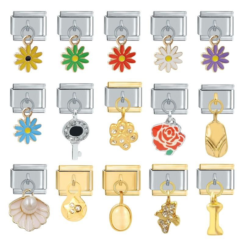 Titanium Steel Basic Plating Flower Jewelry Accessories