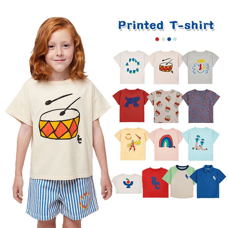 Cute Simple Style Animal Cartoon Round Dots Cotton T-shirts & Blouses