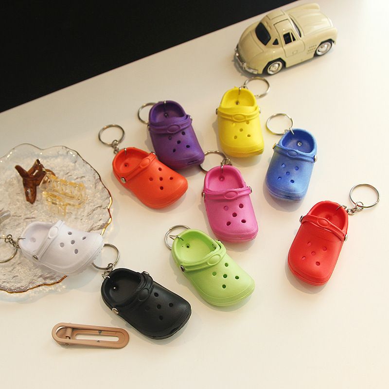 Cute Shoe Plastic Unisex Bag Pendant Keychain