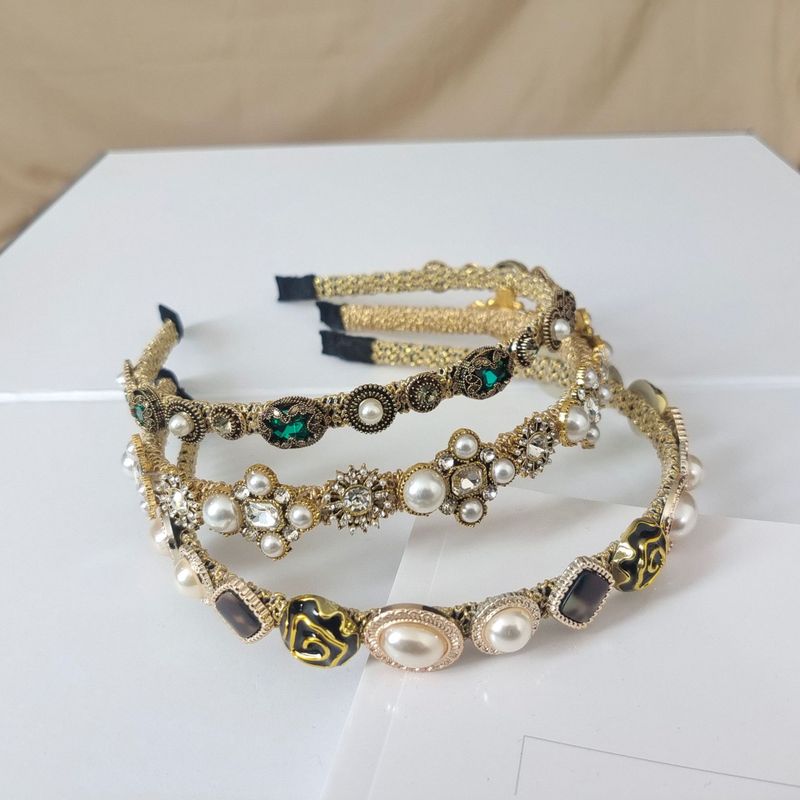Women's Baroque Style Pearl Alloy Hair Band