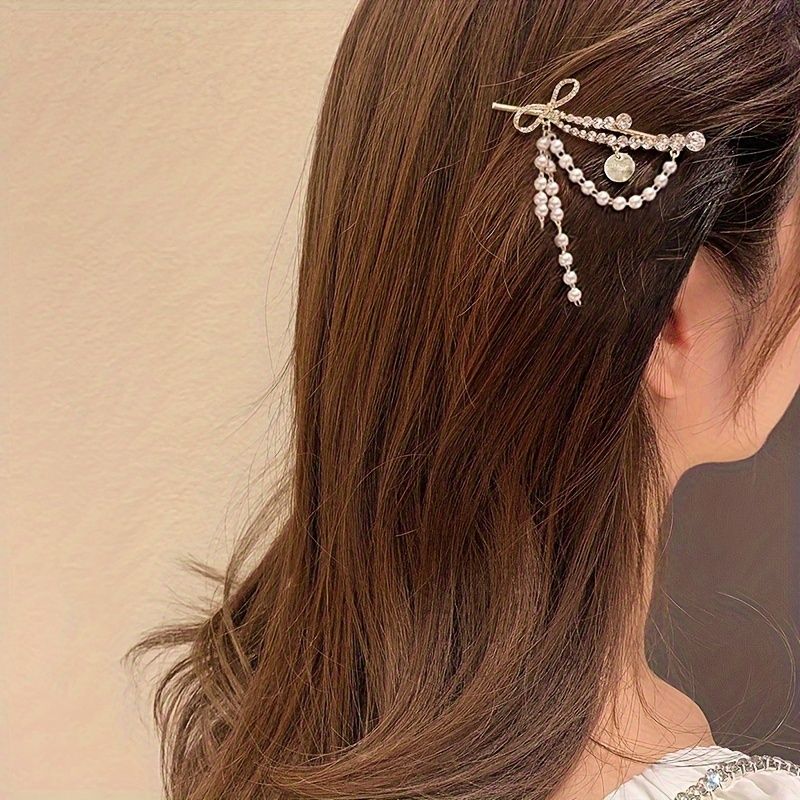 Women's Elegant Bow Knot Alloy Plating Inlay Rhinestones Hair Clip