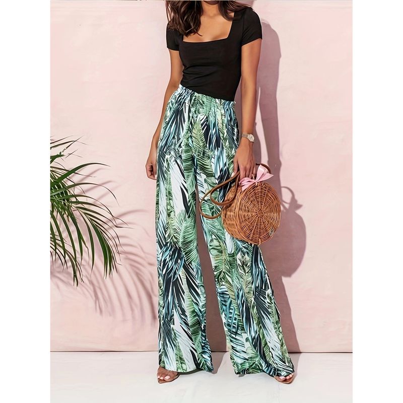 Women's Holiday Daily Simple Style Tropical Full Length Casual Pants