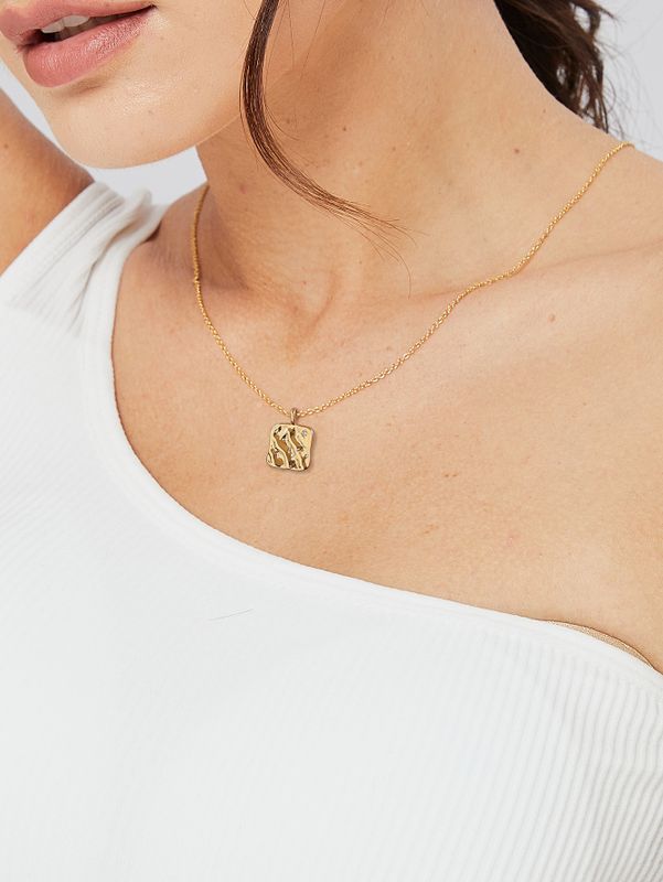 Cobre Chapados en oro de 18k Casual Estilo Simple Embutido Geométrico Circón Collar Colgante Collar