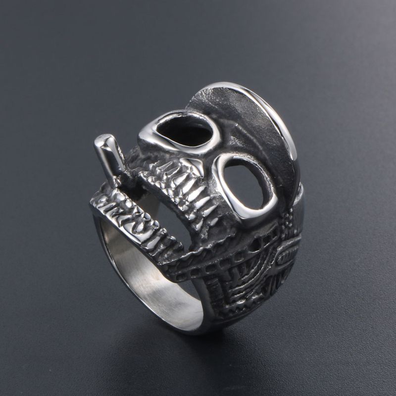 Gothic Retro Skull 304 Stainless Steel Polishing Men's Rings