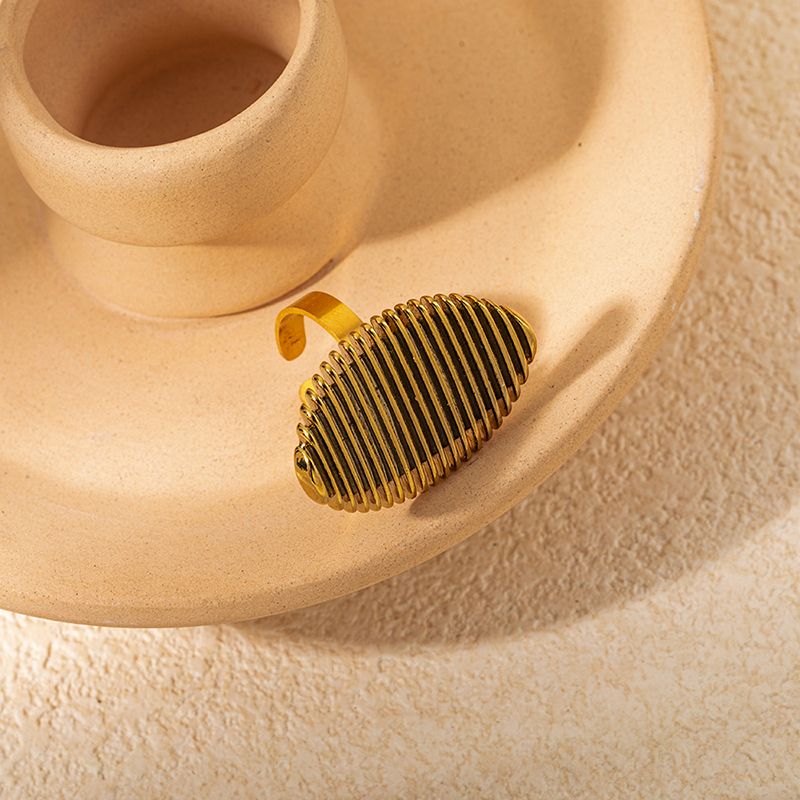 Edelstahl 304 Vergoldet Moderner Stil Einfacher Stil Pendeln Überzug Oval Ringe