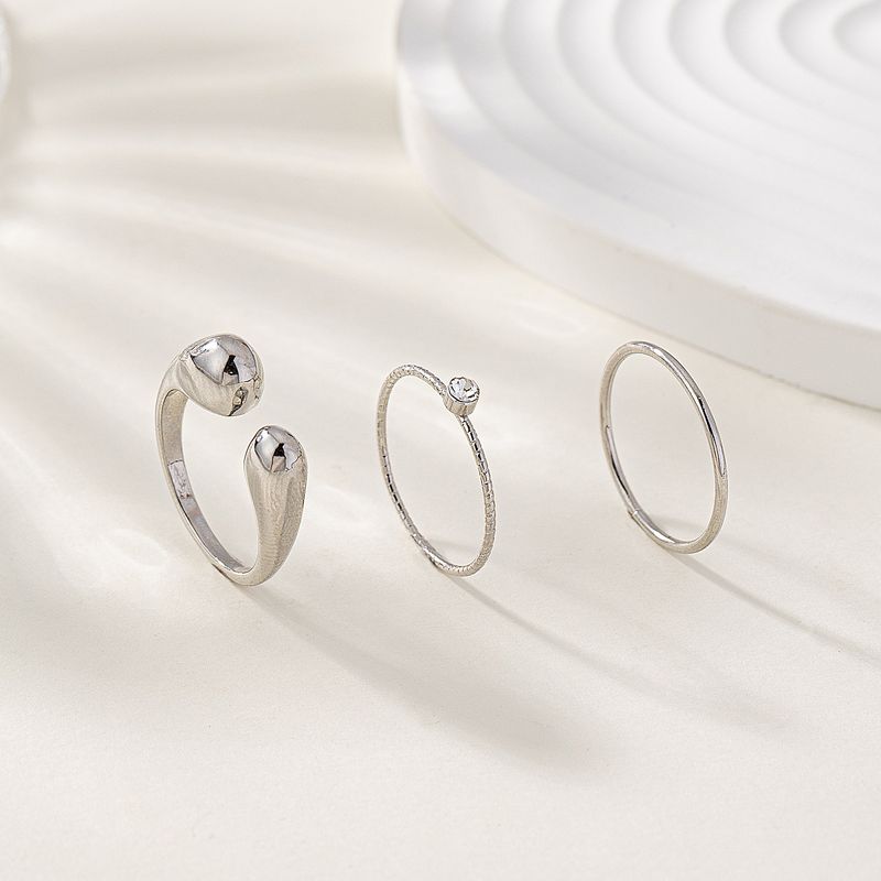 IG Style Simple Style Geometric Rhinestones Alloy Wholesale Rings