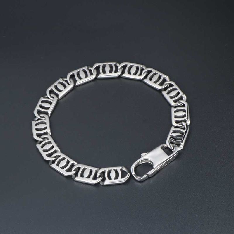 Casual Modern Style Eye 304 Stainless Steel Hollow Out Men's Bracelets