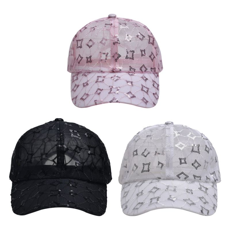 Women's Embroidery Simple Style Color Block Curved Eaves Baseball Cap