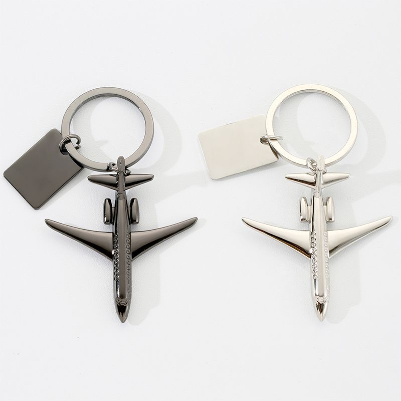 Modern Style Classic Style Rectangle Airplane Alloy Plating Bag Pendant Keychain