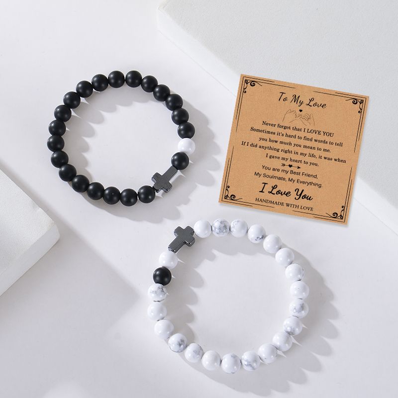 De Base Style Moderne Style Classique Traverser La Pierre Naturelle Perlé Unisexe Bracelets