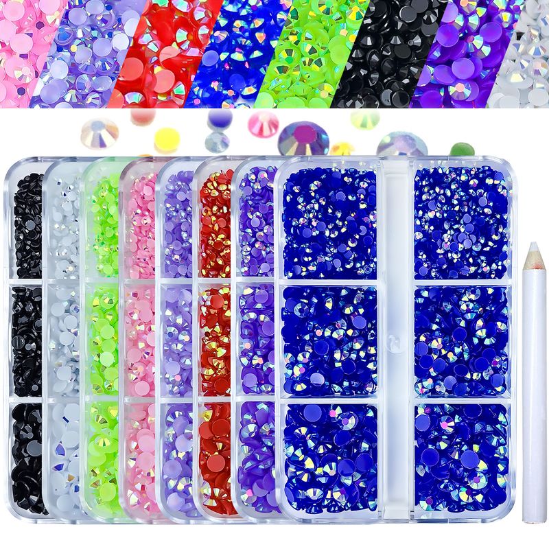 Modern Style Classic Style Solid Color Resin Nail Decoration Accessories 1 Box