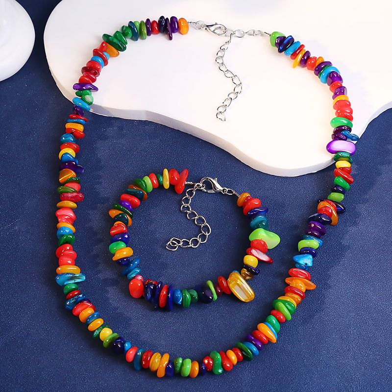Ethnic Style Classic Style Geometric Stone Wholesale Bracelets Necklace Jewelry Set