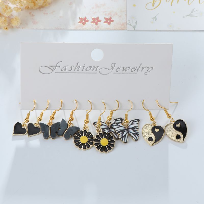 1 Set Cute Luxurious Letter Asymmetrical Alloy Ear Hook