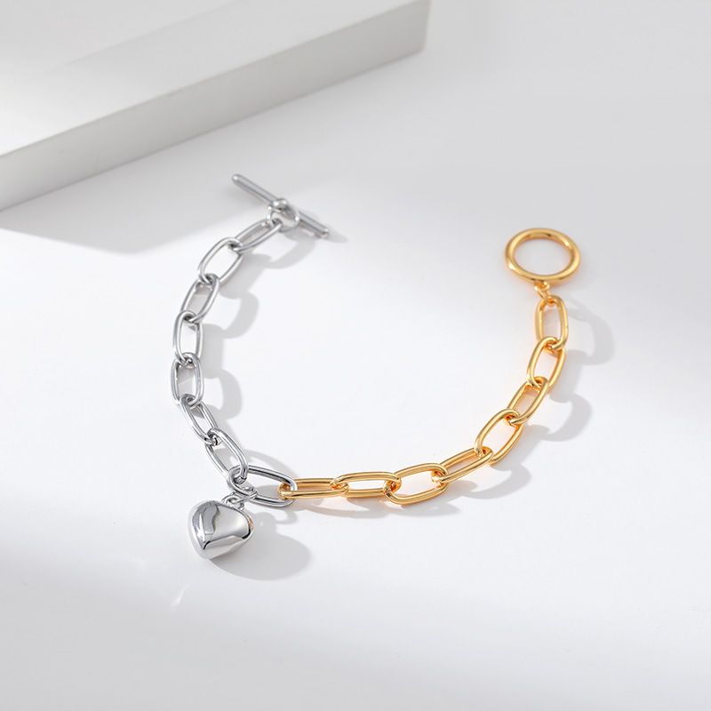 Laiton Plaqué Or 18K Style Simple Placage Géométrique Bracelets