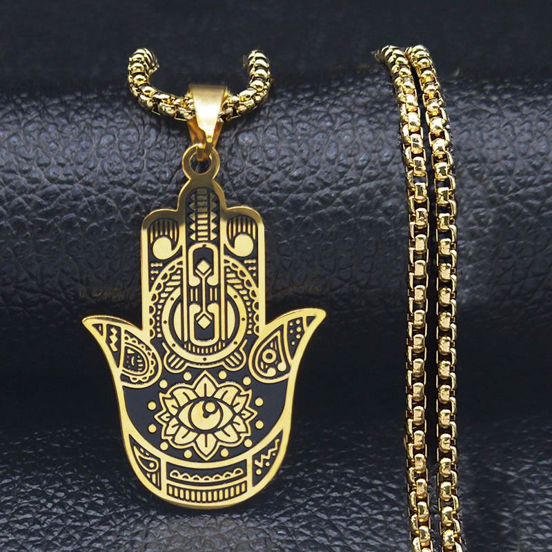 Gothic Hip-Hop Punk Devil's Eye 304 Stainless Steel Plating Gold Plated Silver Plated Men's Pendant Necklace