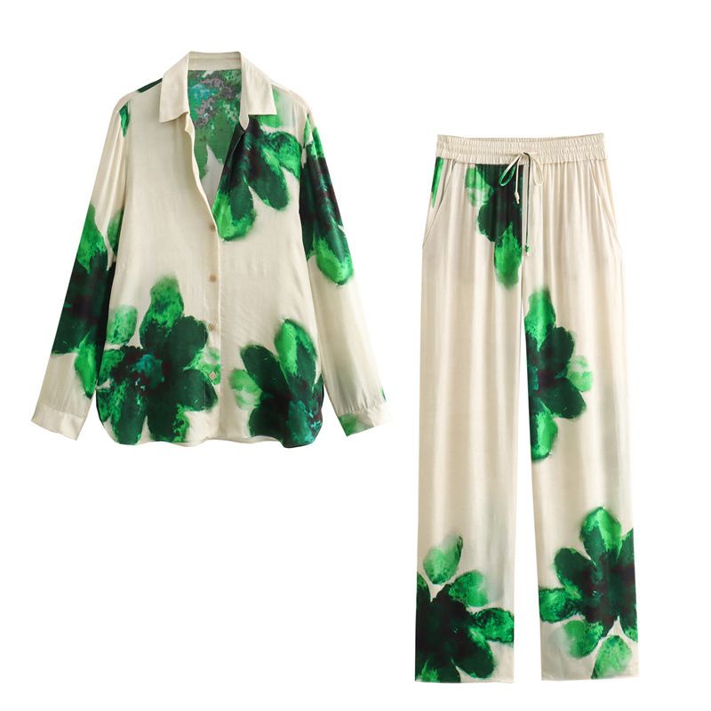 Holiday Beach Women's Streetwear Flower Polyester Printing Pants Sets Pants Sets