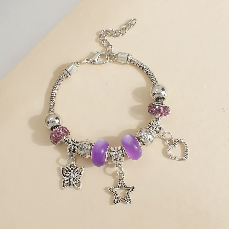 Wholesale Jewelry Basic Simple Style Classic Style Star Heart Shape Crown Alloy Beaded Bracelets