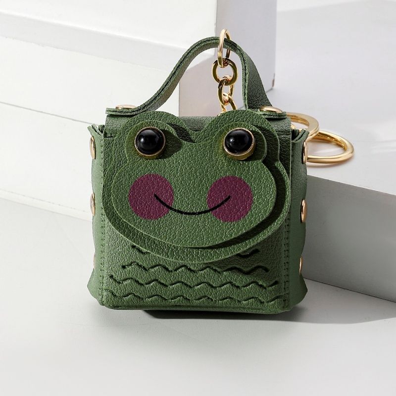 Cute Frog Pu Leather Metal Unisex Bag Pendant Keychain