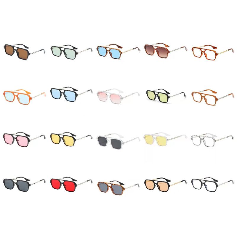 Simple Style Color Block Pc Square Full Frame Women's Sunglasses
