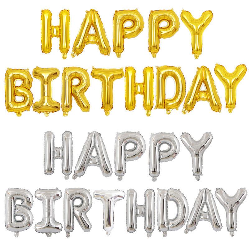 Classic Style Letter Aluminum Film Birthday Balloons